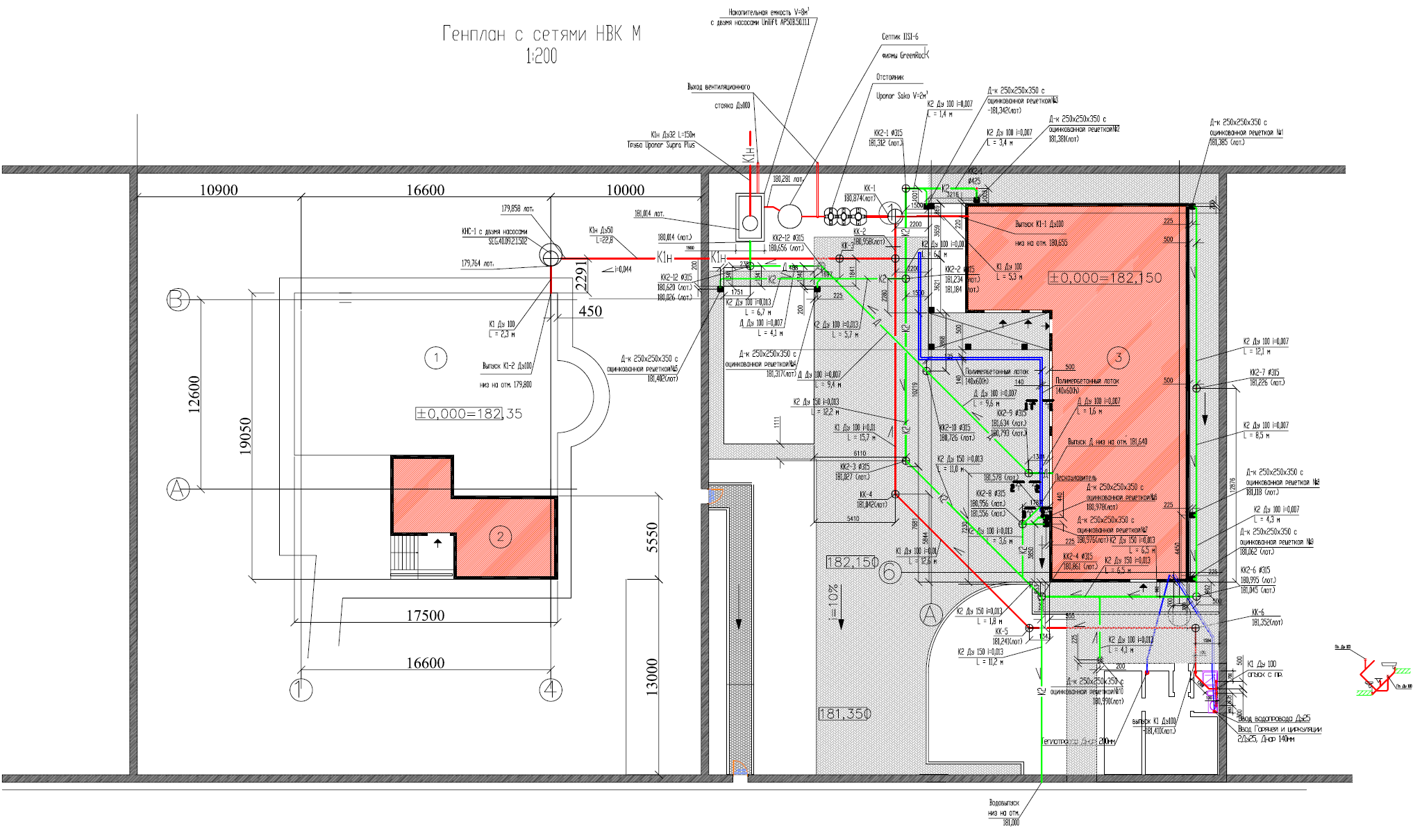 Схема инженерных коммуникаций здания